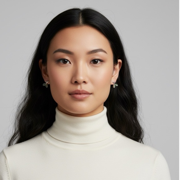 Black Squirrel Stainless Steel Minimalist Stud Earrings with Backs - Picture 4 of 4